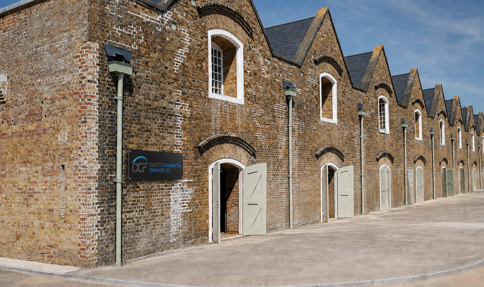Direct Commercial Finance Ltd signage on the exterior of the DCF offices