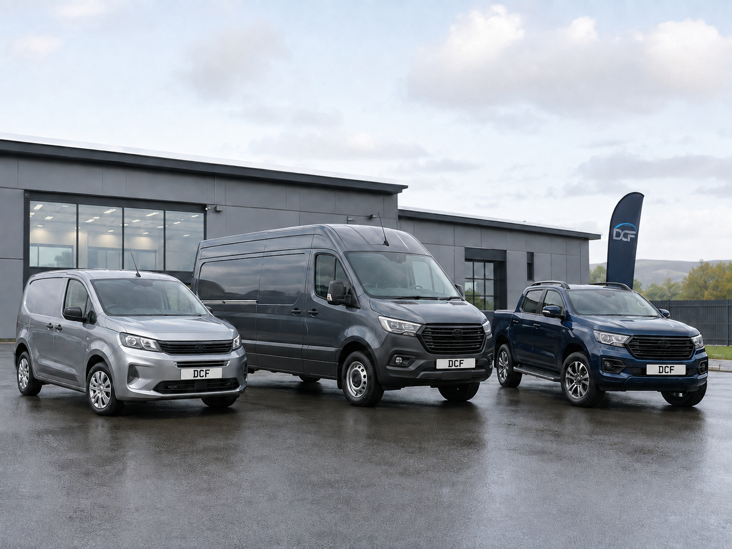 DCF liveried vans ready for delivery